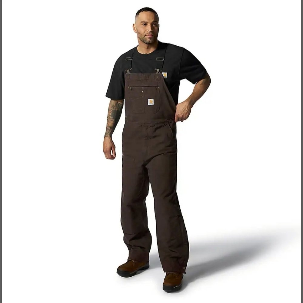 Carhartt Men's Washed Duck Insulated Bib Overall